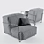 Esprit Noir: JE T’ATTENDS Armchair 3D model small image 6