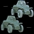 Vintage Hungarian Csaba Armored Car 3D model small image 2