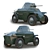 Vintage Hungarian Csaba Armored Car 3D model small image 3