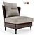 Elegant Voltaire Armchair 3D model small image 1