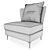 Elegant Voltaire Armchair 3D model small image 5