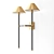 Minimalist Brass and Steel Sconce 3D model small image 3