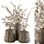 Elegant Dried Plant Bouquet Set 3D model small image 1