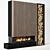 Modern 55" Fireplace with Wood Storage 3D model small image 2
