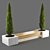 Elegant Poly Bench 3D model small image 1