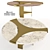 Stylish Halley Dining Table 3D model small image 6