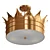 Elegant Crown Ceiling Light 3D model small image 1