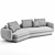 Elegant Saint Germain Sofa 3D model small image 3