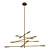 Sleek Modern Linear Chandelier 3D model small image 1