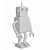 Seletti Porcelain Robot Lamp 3D model small image 2