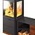 Ivy Stoves: Stylish Cast Iron Fireplaces 3D model small image 2