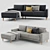 Modern JYSK EGENSE Chaise Sofa 3D model small image 2