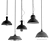 Sleek Black Cast Chandeliers 3D model small image 5