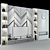 Sleek TV Shelf Organizer 3D model small image 3