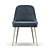Elegant Mid-Century Dining Chair 3D model small image 2