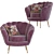 Blossom Armchair: Stylish and Comfortable 3D model small image 4