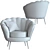 Blossom Armchair: Stylish and Comfortable 3D model small image 5