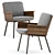 Daiki Little Armchair & Tosh Table: Perfect Pair for Outdoor Dining 3D model small image 4