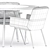 Daiki Little Armchair & Tosh Table: Perfect Pair for Outdoor Dining 3D model small image 5