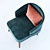 Aster Billy Chair - Three-seater Modern Design 3D model small image 4