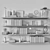 Modern Shelf Unit with Vray & Corona Renders 3D model small image 4