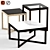 Sleek Knoll Krusin Coffee Tables 3D model small image 1