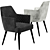 Elegant Diamond Stitched Dining Chair 3D model small image 3