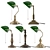 Sleek Metal Bankers Lamp 3D model small image 2