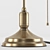 Sleek Metal Bankers Lamp 3D model small image 3