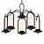 Onyx Faux Stone Candle Chandelier 3D model small image 1