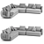 Luxury Saint Germain Sofa Set 3D model small image 2