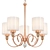 Vintage-inspired Brass Chandelier 3D model small image 1