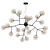 Boho Glass Pendant Chandelier 3D model small image 1