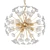 Sleek Sputnik White Glass Chandelier 3D model small image 1