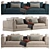 European Styling Chrome Antonio Sofa 3D model small image 1