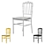 Elegant Tiffany Chair: White, Gold, Black 3D model small image 1