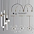 Modern Ceiling Chandelier Pendant: Elegant Illumination 3D model small image 1