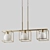 Elegant Cowen Brushed Gold Chandelier 3D model small image 1