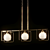 Elegant Cowen Brushed Gold Chandelier 3D model small image 3