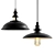 Industrial Black Cast Chandelier Set 3D model small image 3