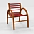 Elegant Wood Chair 3D model small image 1