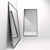 Stainless Steel Framed Mirror 3D model small image 3