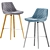 Sleek Joan Bar Stool 3D model small image 1