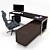 Sleek Office Table - Perfect for Home and Office Settings 3D model small image 4