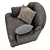 Luxury Comfort Leather Armchair 3D model small image 4