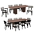 Sophisticated Porada Alan Table & Evelin Chair 3D model small image 1