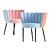 Elegant Angel Dining Chair: Mid-Century Sophistication 3D model small image 1