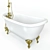 Metal Tub With Shower 3D model small image 3