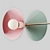 Modern Brass Pendant Light with Celadon Enamel 3D model small image 2