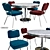 Vintage Raleigh Retro Dining Set 3D model small image 1